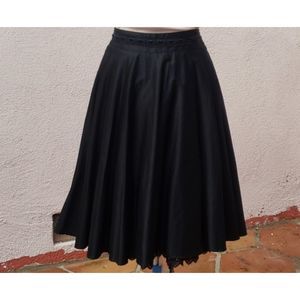 Odille Anthropologie Black A Line Skirt 8